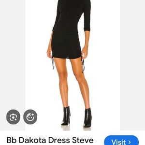 BB Dakota Sleek Black Mini Dress